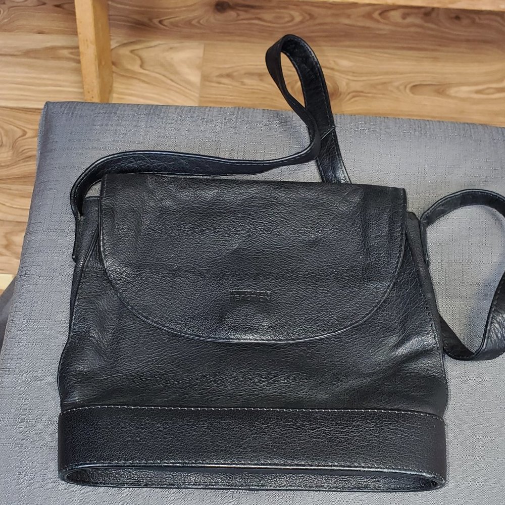 Leather shoulder bag by Kenneth Cole